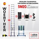 Escalera telescópica Woerther gama clásica 5m 20 - Pack 5