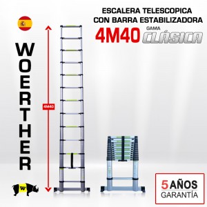 Escalera telescópica Woerther gama clásica 4m 40