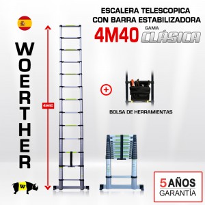 ESCALERA TELESCOPICA 4M40 CON FUNDA