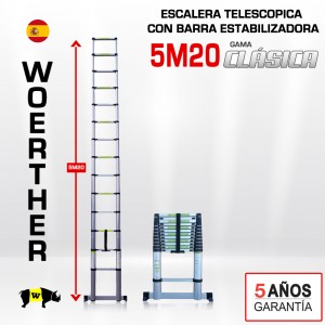 Escalera telescópica Woerther gama clásica 5m 20