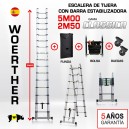 Escalera de tijera telescópica Woerther 5m - Triple función - Pack 5