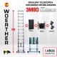 Escalera telescópica Woerther gama clásica 3m 80 - Pack 5