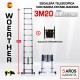 Escalera telescópica Woerther gama clásica 3m 20 - Pack 2